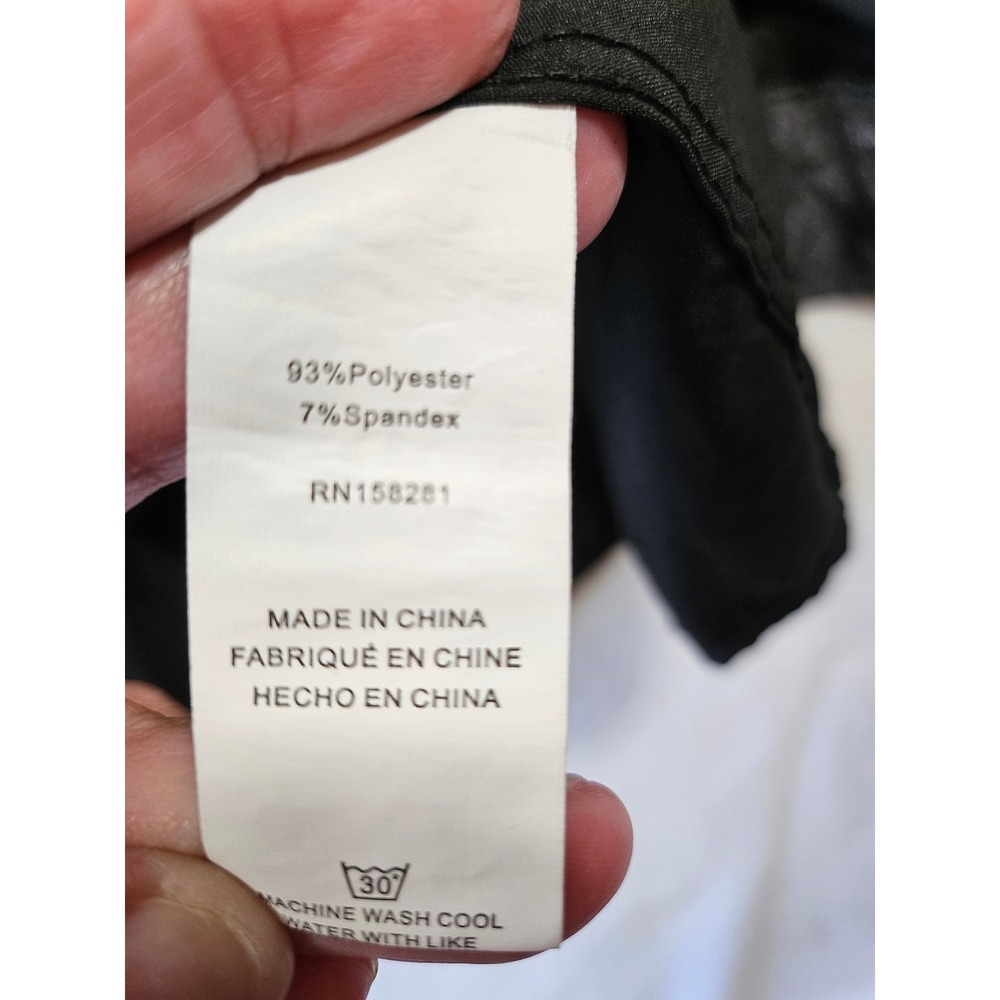 Tom Baine‎ Performance Slim Fit Shirt Black 4-Way Stretch Wrinkle Free XXL NWOT - Picture 10 of 11